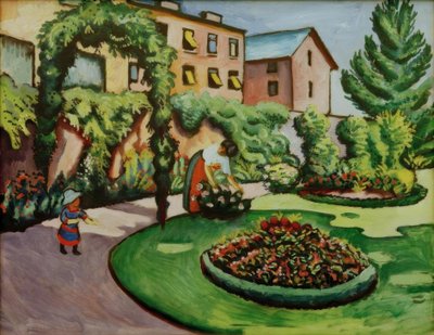 波恩的Macke&39;sche Garten 作者 奥古斯特·马克