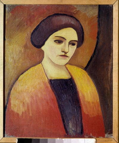 画家的妻子 Macke 夫人的肖像 奥古斯特·麦克（August Macke，1887-1914 年）的画作，1911 年巴黎，市立现代艺术博物馆 作者 奥古斯特·马克