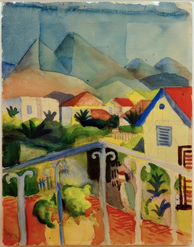 突尼斯附近的圣日耳曼 作者 August Macke