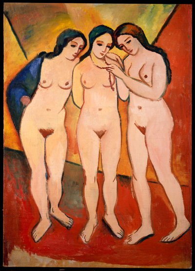 三个裸体女人 作者 August Macke