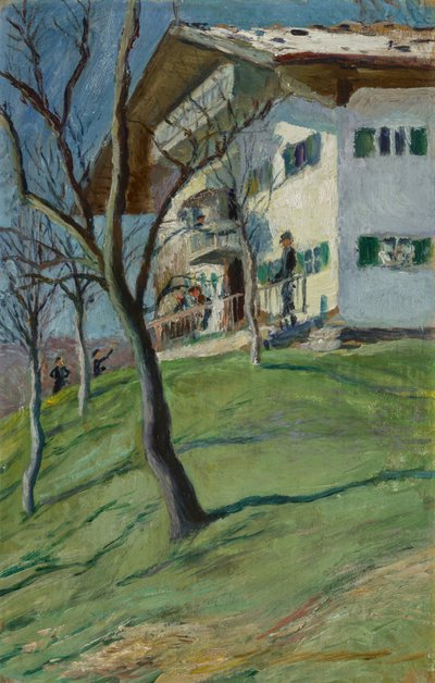 我们在 Tegernsee 的小房子 作者 奥古斯特·马克