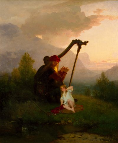 King Heimer和Aslog，1856 作者 奥古斯特·马尔姆斯特伦