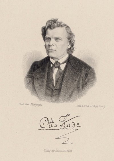 作曲家奥托·卡德（Otto Kade）的肖像1819-1900年。 作者 August Weger