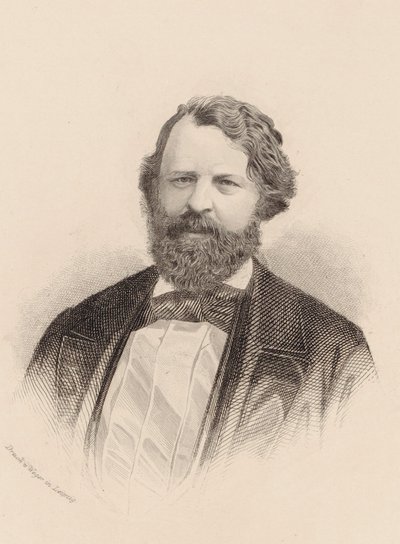 小提琴家和作曲家约瑟夫·约阿希姆（Joseph Joachim 1831-1907）的肖像。 作者 August Weger