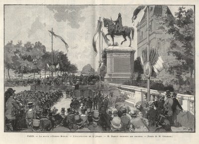 巴黎 - - 达洛先生于1888年7月15日在巴黎维尔酒店举行的艾蒂安-马塞尔雕像落成典礼上的讲话 - Gerardin在1888年的《插图世界》中的绘图 作者 奥古斯特（后）杰拉丁