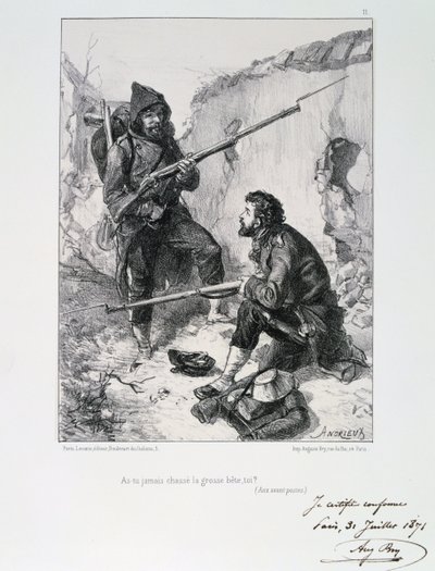 在战Si中，法军与普鲁斯战争，巴黎围困，1870-1871年1871年 作者 奥古斯特·布莱
