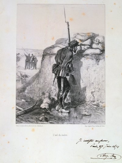 1870年普法战争中的巴黎围困，1871年。 作者 奥古斯特·布莱