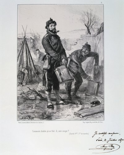 巴黎围城，加尔德国民党的士兵，1870-1871年 作者 奥古斯特·布莱