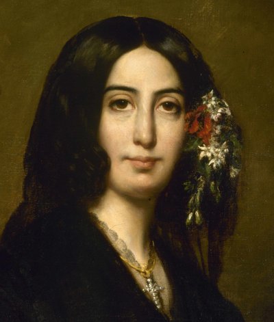 乔治·桑的画像c。 1837年。 作者 奥古斯特·夏庞蒂埃