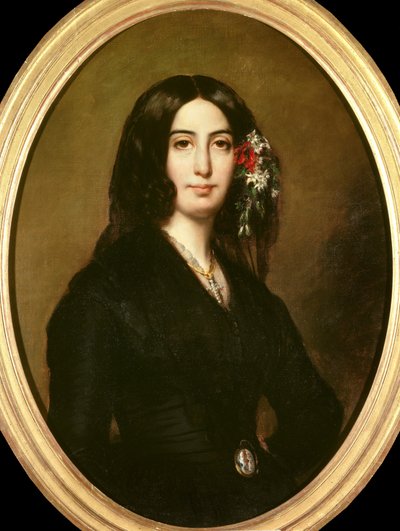 作家乔治·桑 (1804-1876) 奥罗尔·杜邦男爵 (Baronne Dudevant) 的肖像 Auguste Charpentier (1813-1880) 1838 年巴黎，浪漫生活博物馆 作者 奥古斯特·夏庞蒂埃
