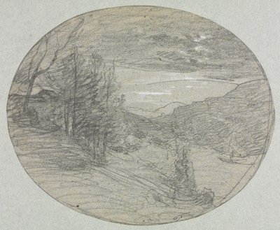 风景，1800年代。 作者 奥古斯特·弗朗索瓦·拉维尔