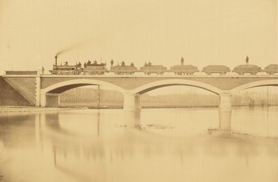 从 Villenueve-Saint-Georges 到 Montargis 的线路，Loing 高架桥（靠近 Montargis） 作者 奥古斯特·伊波利特·科拉德