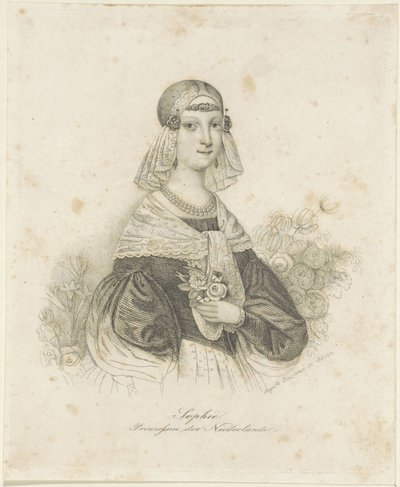 荷兰公主索菲肖像 作者 奥古斯特·胡森纳