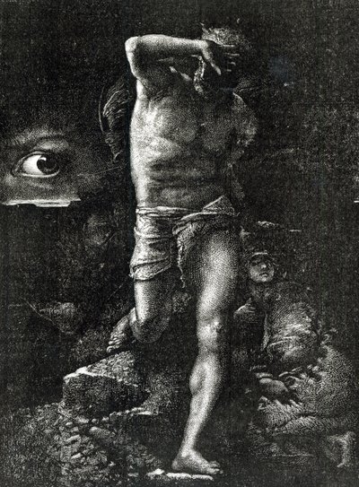 来自维克多·雨果的“La Legende des Siecle”的良心或眼睛看着该隐（1802-85） 作者 奥古斯特·朱丽叶（Auguste Joliet）