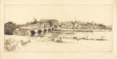 昂热--全景图 (Angers - Vue panoramique) 作者 奥古斯特·勒佩雷（Auguste Lepere）