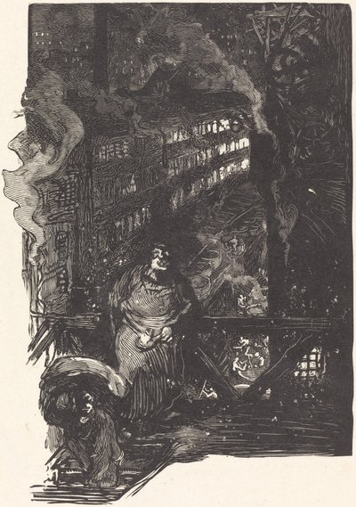 Gobelins的Magisserie工作室，1901年出版。 作者 奥古斯特·勒佩雷（Auguste Lepere）