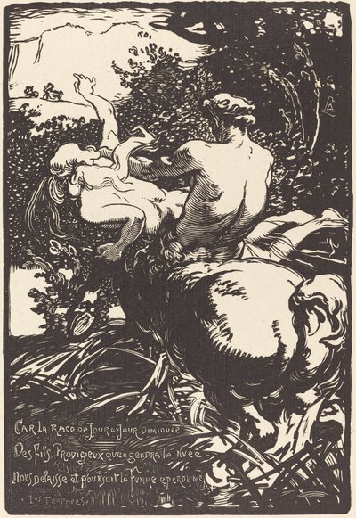 半人马 半人马，1896年。 作者 奥古斯特·勒佩雷（Auguste Lepere）