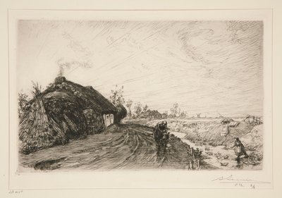 旺代沼泽小径（圣让德蒙）（Chemin au marais venden）（圣让德蒙沼泽小径） 作者 奥古斯特·勒佩雷（Auguste Lepere）