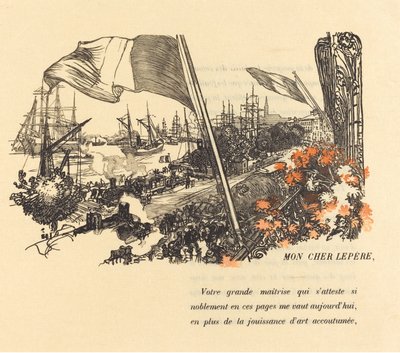 献词页，1900年出版。 作者 奥古斯特·勒佩雷（Auguste Lepere）