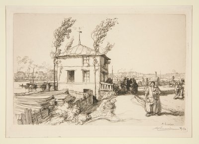 La guinguette, route de Billancourt 作者 奥古斯特·勒佩雷（Auguste Lepere）