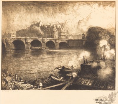 新桥（Pont Neuf），1913年。 作者 奥古斯特·勒佩雷（Auguste Lepere）