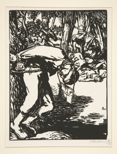 Les Francs-Tireurs（神枪手），选自《1914 年的战争》，第一辑，第 11 号。 作者 奥古斯特·勒佩雷（Auguste Lepere）