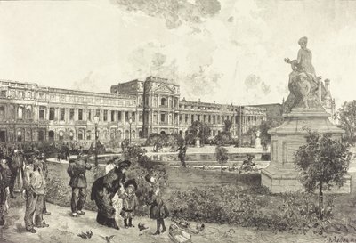 拆除前的杜耶里宫废墟，1883年。 作者 奥古斯特·勒佩雷（Auguste Lepere）