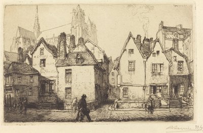 亚眠的老房子 (Vieilles maisons a Amiens) 作者 奥古斯特·勒佩雷（Auguste Lepere）