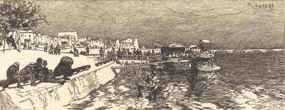 Bercy的码头 Embarcadere a Bercy, 1890. 作者 奥古斯特·勒佩雷（Auguste Lepere）