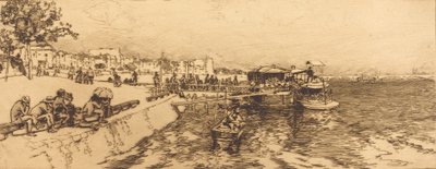 Bercy Embarcadere的码头，Quai de Bercy，1891年。 作者 奥古斯特·勒佩雷（Auguste Lepere）
