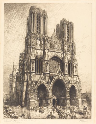 兰斯大教堂(Cathedrale de Reims) 作者 奥古斯特·勒佩雷（Auguste Lepere）