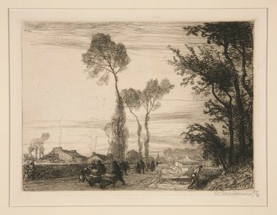 市场回归？ (Saint-Jean-de-Monts)（市场回报[Saint-Jean-de-Monts]） 作者 奥古斯特·勒佩雷（Auguste Lepere）