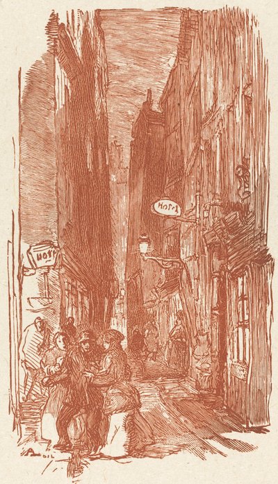 圣塞弗兰街，1901年出版。 作者 奥古斯特·勒佩雷（Auguste Lepere）