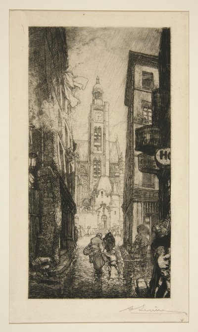 巴黎圣日内维耶山路 作者 Auguste Lepere