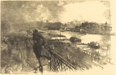 奥斯特里茨桥附近的塞纳河 作者 奥古斯特·勒佩雷（Auguste Lepere）