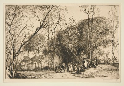 圣马丁的夏天，过去的婚礼》（Saint-Martin, la noce qui passe） 作者 奥古斯特·勒佩雷（Auguste Lepere）