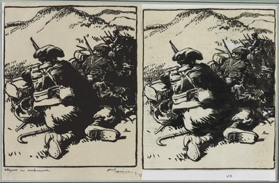 阿尔宾斯（Alpins）埋伏，1914年。 作者 奥古斯特·路易斯·勒佩尔