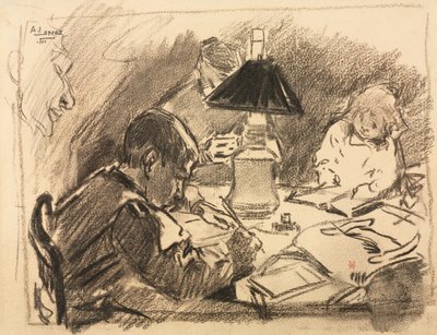《绕灯》，1888年。 作者 奥古斯特·路易斯·勒佩尔