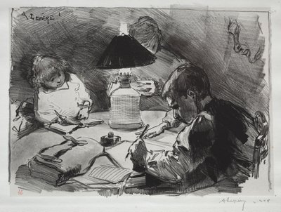 《绕灯》，1891年。 作者 奥古斯特·路易斯·勒佩尔