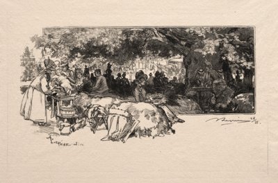 皮查德母亲的食堂，1888年。 作者 奥古斯特·路易斯·勒佩尔