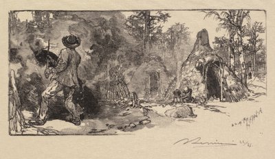枫丹白露森林：煤炭工人 作者 A. Desmoulins，发表于 Revue Illustrée