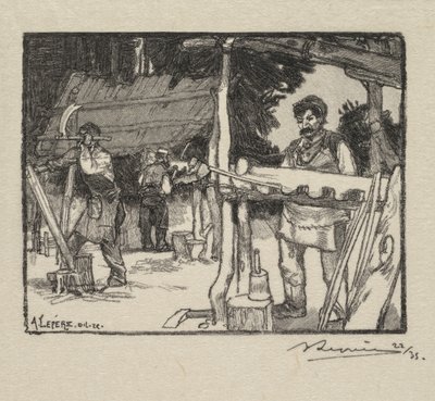 枫丹白露森林：板条制造商 作者 A. Desmoulins，发表于 Revue Illustrée