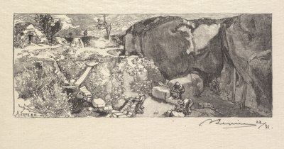 枫丹白露森林：砂岩采石场 作者 A. Desmoulins，发表于 Revue Illustrée