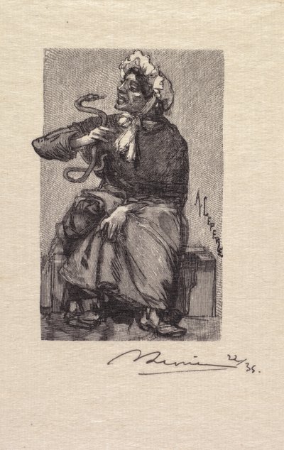 枫丹白露森林：蛇商 作者 A. Desmoulins，发表于 Revue Illustrée