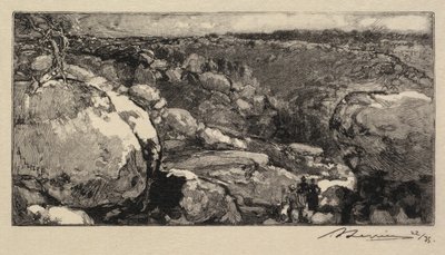 枫丹白露森林：朗-罗歇马戏团 作者 A. Desmoulins，发表于 Revue Illustrée