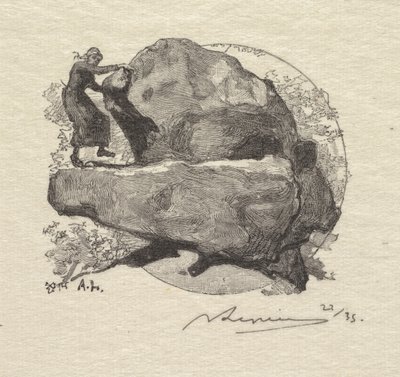 枫丹白露森林：颤抖的岩石 作者 A. Desmoulins，发表于 Revue Illustrée