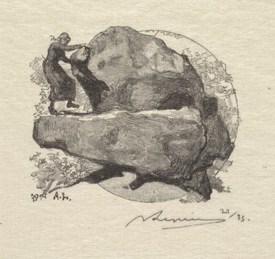枫丹白露森林：颤抖的岩石枫丹白露森林：颤抖的岩石，1890年。 作者 奥古斯特·路易斯·勒佩尔