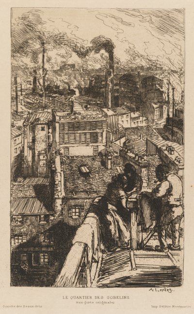 美术公报：Le Quartier des Gobelins，1889年。 作者 奥古斯特·路易斯·勒佩尔