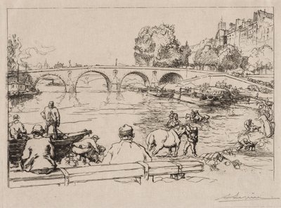 1912年在Pont Marie的LAbreuvoir。 作者 奥古斯特·路易斯·勒佩尔