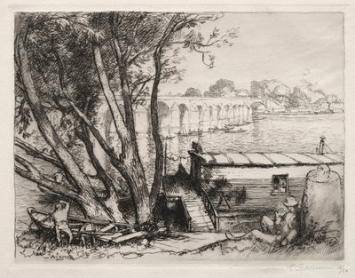 普瓦西桥（Pont de Poissy），1917年。 作者 奥古斯特·路易斯·勒佩尔